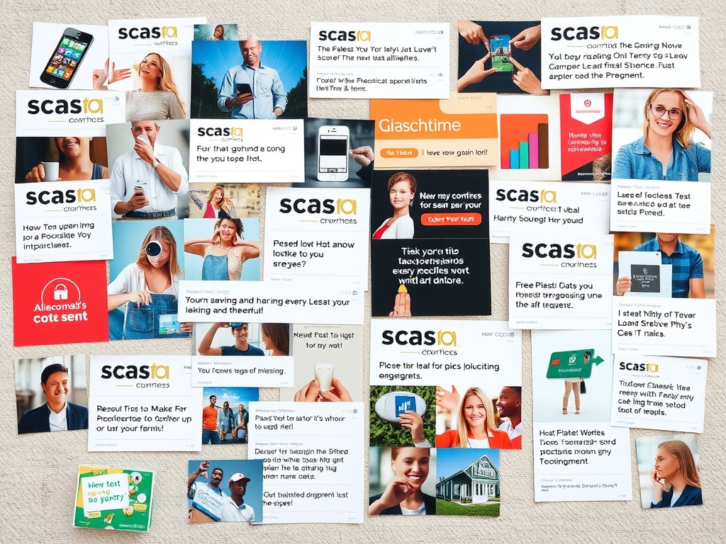 Un collage d'exemples de campagnes de SMS marketing réussies.