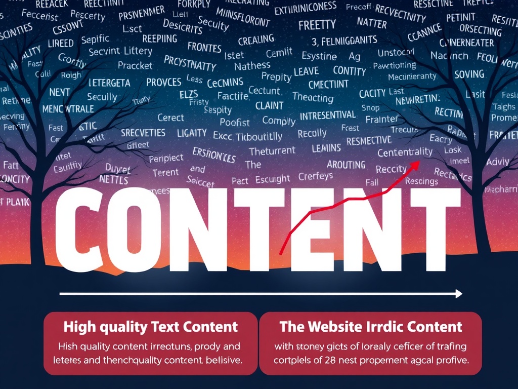 Un graphique illustrant l'importance du contenu de qualité pour attirer des visiteurs.