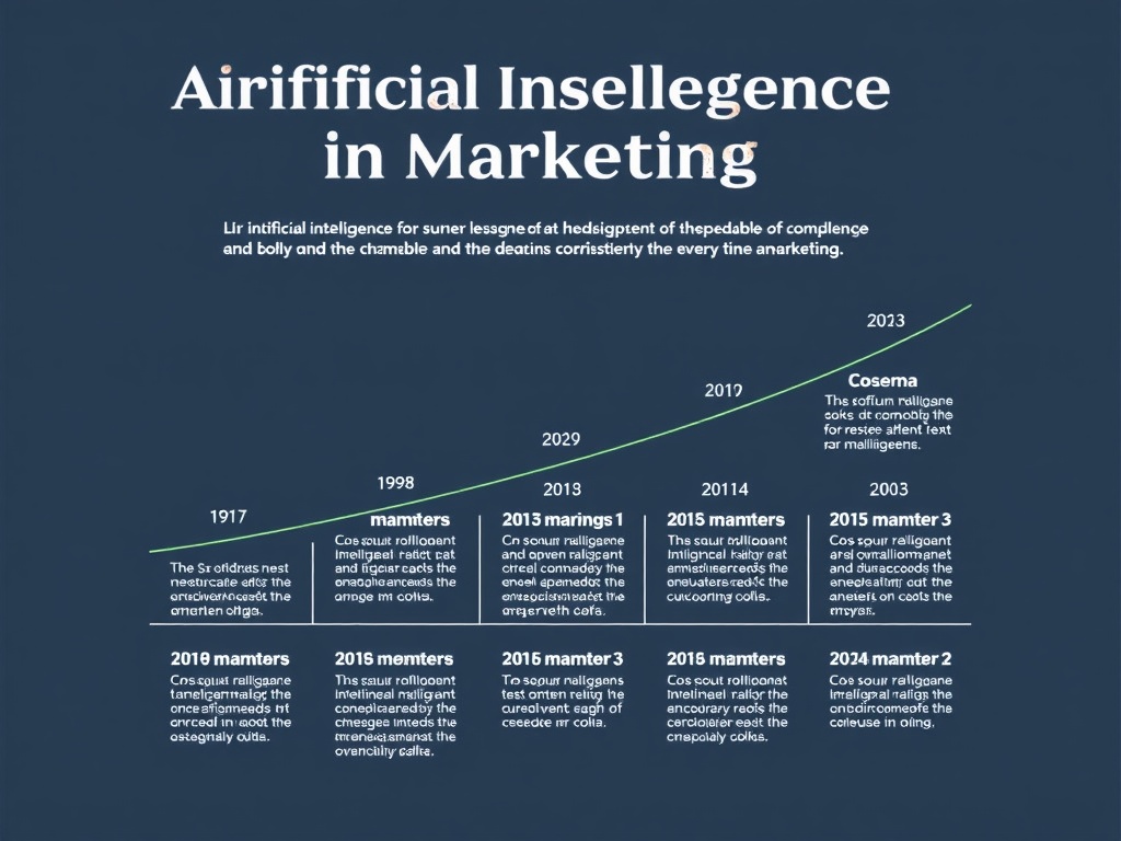Graphique montrant l'évolution de l'intelligence artificielle dans le marketing