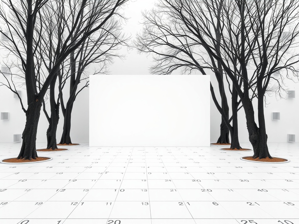 Une représentation artistique d'un espace vide avec des arbres, symbolisant les défis à surmonter dans le Marketing Automation.