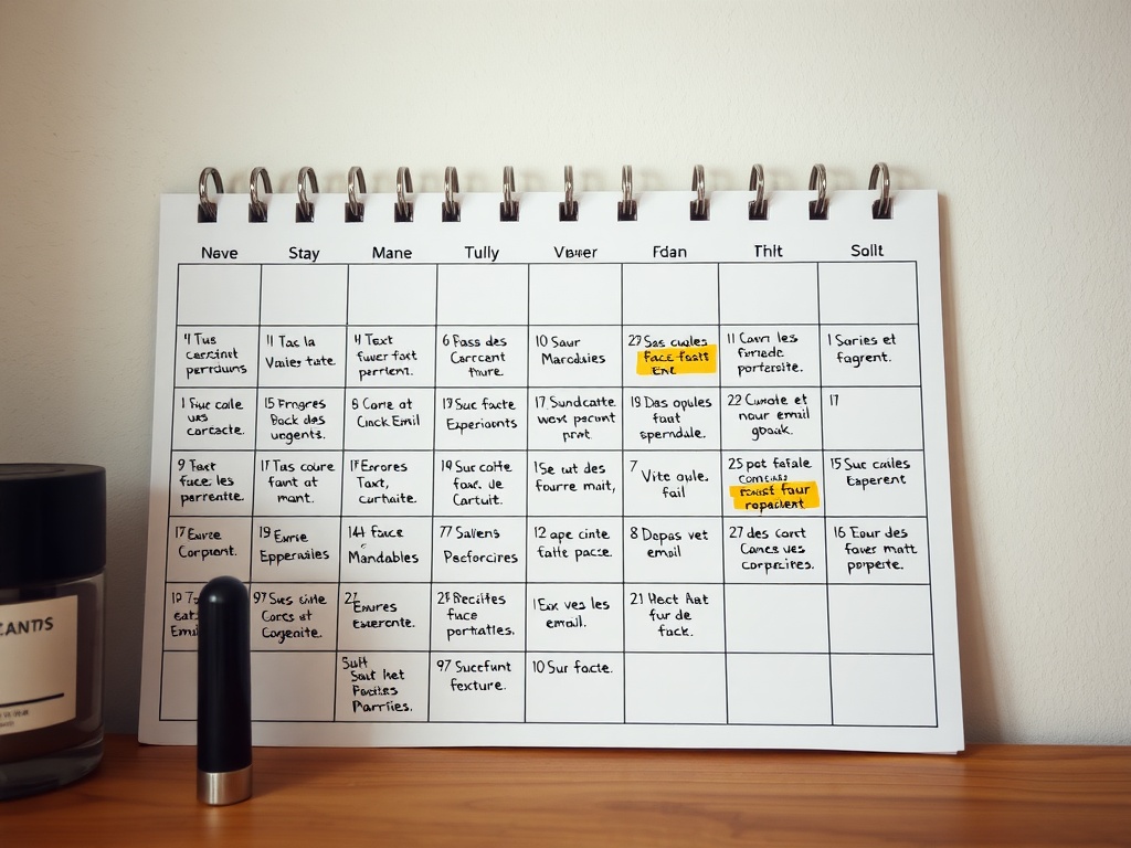 Un calendrier de planification pour les campagnes d'email marketing