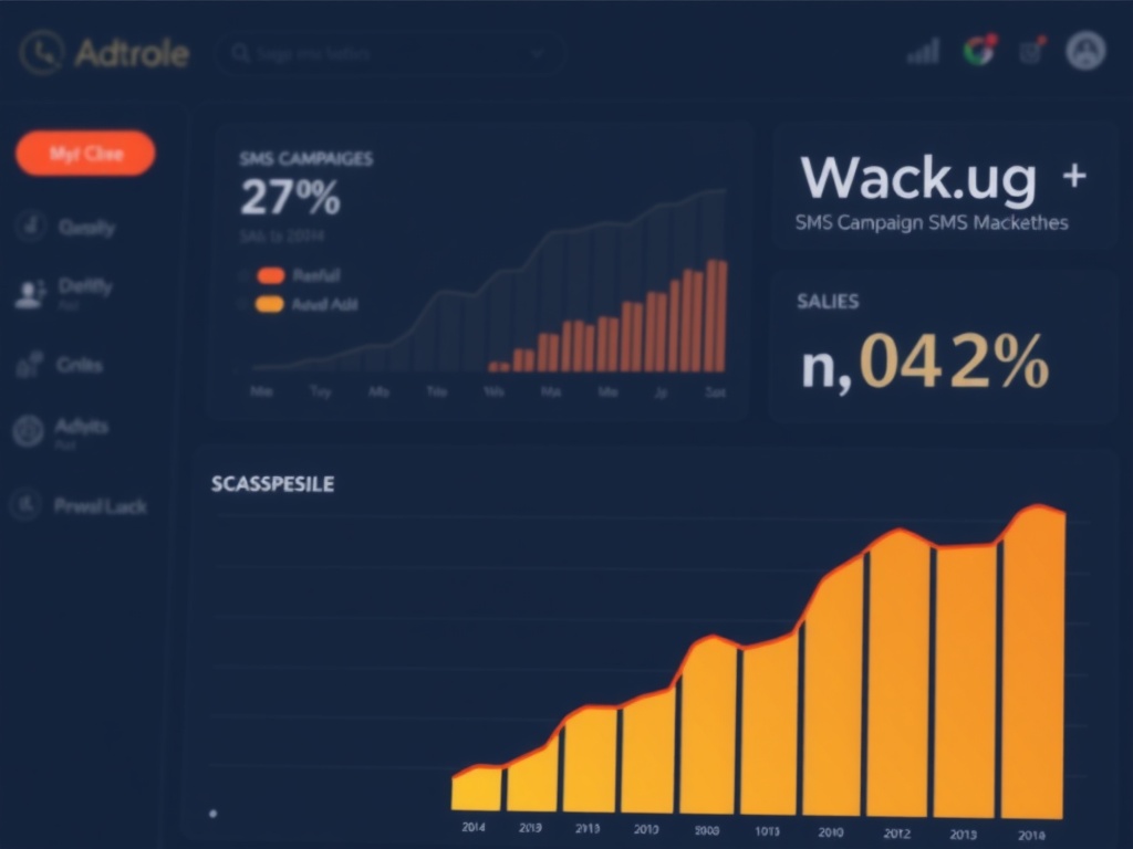 Graphique montrant les performances des campagnes SMS de vente.