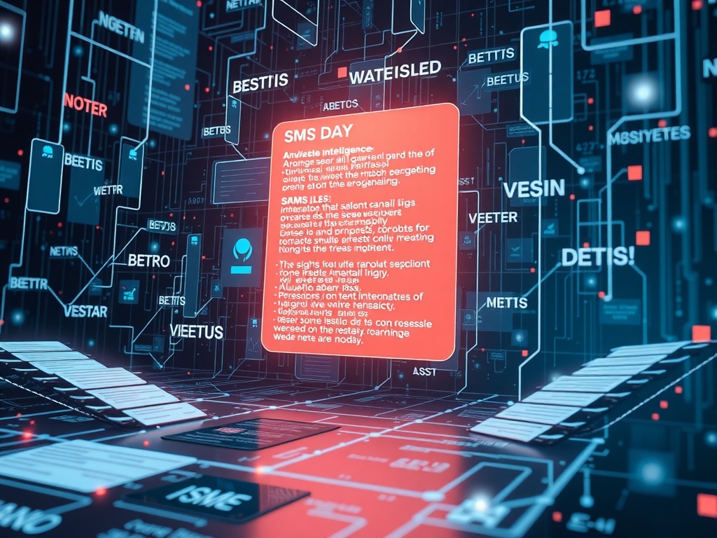 Illustration de l'utilisation de l'IA dans le marketing SMS