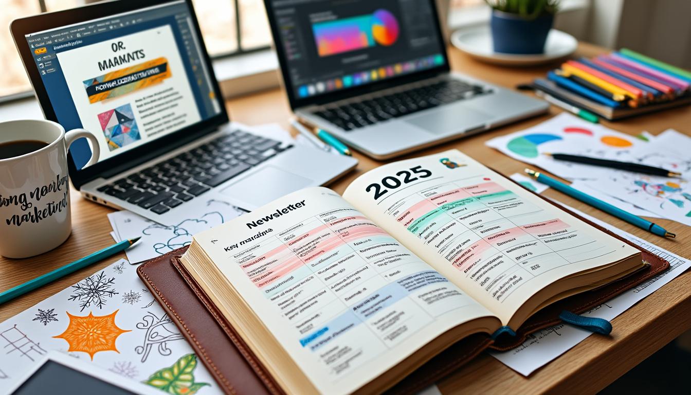 téléchargez gratuitement le calendrier marketing 2025 ! accédez aux dates clés de l'année et inspirez-vous d'idées créatives pour vos newsletters afin d'optimiser votre stratégie de communication.