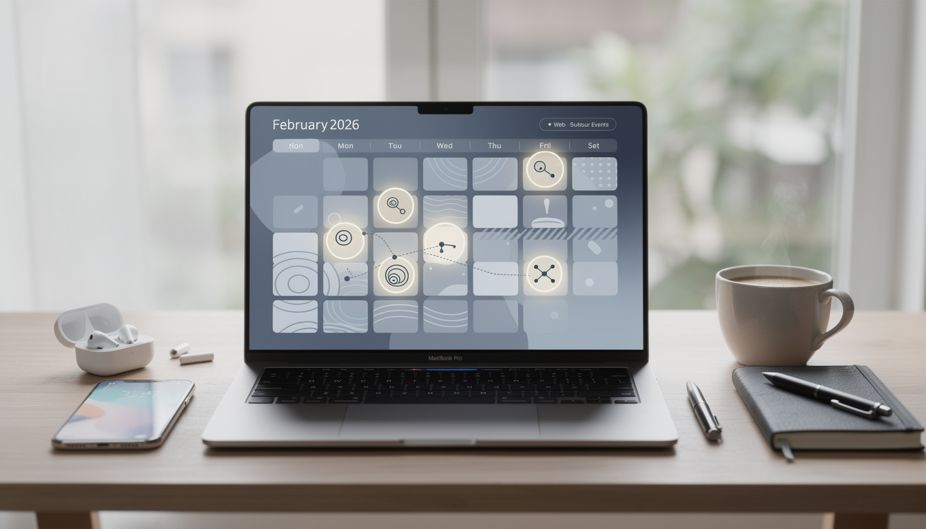 découvrez les 9 rendez-vous web incontournables de février 2026 à ne pas manquer et à inscrire impérativement dans votre agenda pour rester à la pointe du digital.