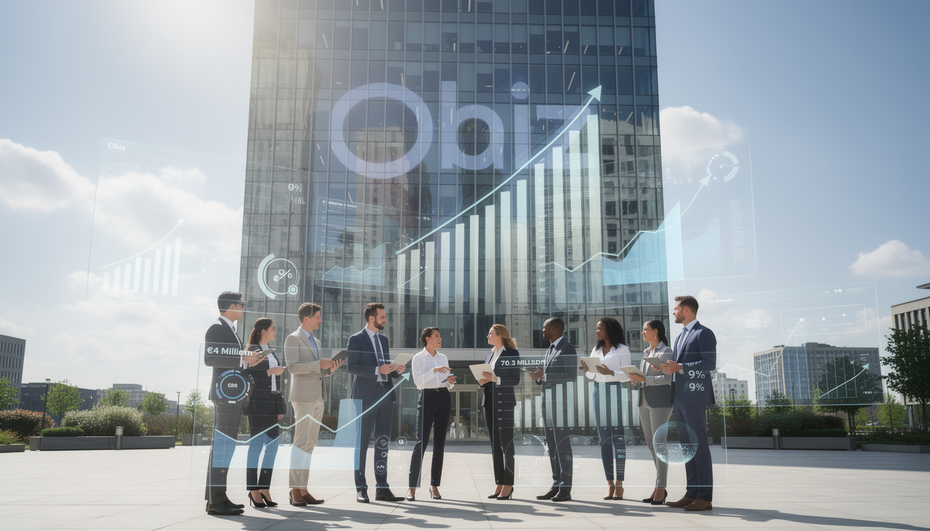 obiz affiche une forte croissance avec un chiffre d'affaires consolidé de 70,3 m eur au premier semestre 2025/26, en hausse de +9% par rapport à l'année précédente.